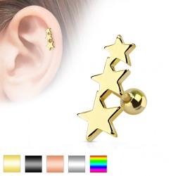 Cartilage hélix, tragus 51 - PVD étoiles