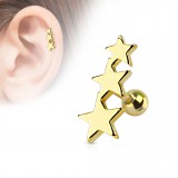 Cartilage hélix, tragus 51 - PVD étoiles