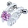 Piercing hélix 03 - Ange zircone rose