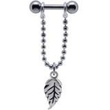 Piercing hélix 04 - Chainette feuille