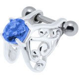 Piercing hélix 06 - Zircone bleu