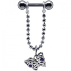 Piercing hélix 45 - Chainette papillon