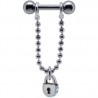Piercing hélix 48 - Chainette serrure