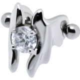 Piercing hélix 63 - Zircone transparent