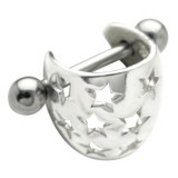 Piercing hélix 111 - Anneau étoile creuse