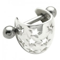 Piercing hélix 111 - Anneau étoile creuse