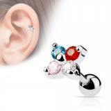 Cartilage hélix, tragus 95 - Fleur
