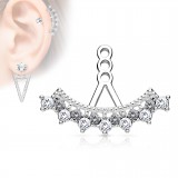 Jacket oreille 37 - Multiples cristaux ronds