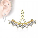 Jacket oreille 37 - Multiples cristaux ronds