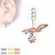 Jacket oreille 12 - Feuilles et zircones transparents