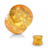 Plug acrylique courbe ambre (Artificielle)