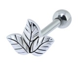 Cartilage hélix, tragus 206 - Trois feuilles