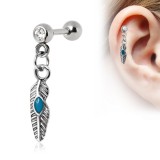 Cartilage hélix, tragus 314 - Plume
