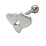 Cartilage hélix, tragus 337 - Trois coeurs