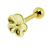 Cartilage hélix, tragus 354 - Fleur plaqué-or