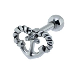 Cartilage hélix, tragus 362 - Ancre coeur