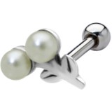 Cartilage hélix, tragus 137 - Cerise perles