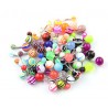 Lot de 25 piercings pour nombril acryliques