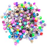 Lot de 25 piercings pour langue acryliques