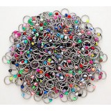 Lot de 25 piercings anneaux 1,2mm acryliques