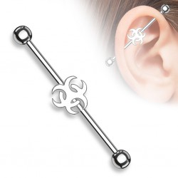 Piercing industriel 118 - Black biohazard