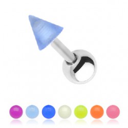 Cartilage hélix, tragus 85 - UV pointe fluo