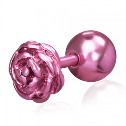 Cartilage hélix, tragus 144 - Fleur rose