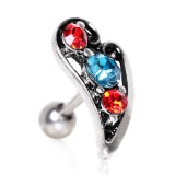 Cartilage hélix, tragus 187 - Vintage strass