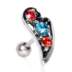 Cartilage hélix, tragus 187 - Vintage strass