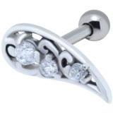 Cartilage hélix, tragus 260 - Zircones vintage