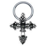 Piercing anneau 1,6mm 117 - Croix médiévale A