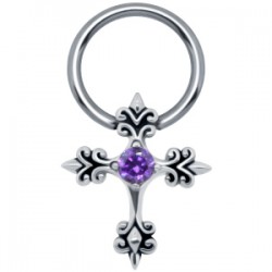 Piercing anneau 1,6mm 119 - Croix médiévale C