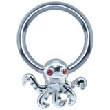 Piercing anneau 1,6mm 125 - Pieuvre