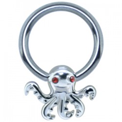 Piercing anneau 1,6mm 125 - Pieuvre