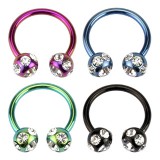 Piercing fer à cheval 08 - PVD tiffany
