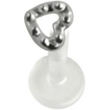 Piercing micro-labret PTFE 112 - Coeur creux