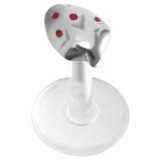 Piercing micro-labret PTFE 118 - Fraise