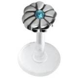 Piercing micro-labret PTFE 120 - Fleur