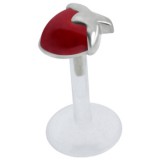Piercing micro-labret PTFE 127 - Fraise