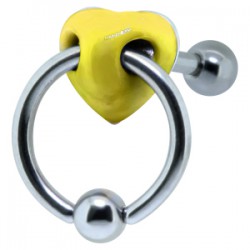 Cartilage hélix, tragus 224 - Coeur esclave