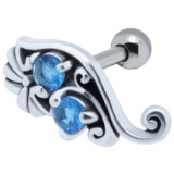 Cartilage hélix, tragus 256 - Zircones vintage