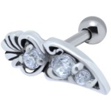 Cartilage hélix, tragus 257 - Zircones vintage