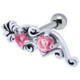 Cartilage hélix, tragus 258 - Zircones vintage