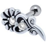 Cartilage hélix, tragus 259 - Zircones vintage