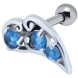 Cartilage hélix, tragus 262 - Zircones vintage