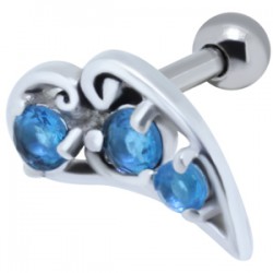 Cartilage hélix, tragus 262 - Zircones vintage