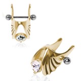 Piercing hélix 104 - Aile gold IP