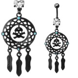 Piercing nombril noir 17 - Attrape rêve