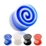 Plug acrylique courbe curly