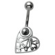 Piercing nombril coeur 80 - Pivotant